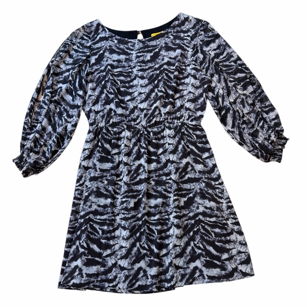 Alice + Olivia Animal Print Patterned Dress with Open Arm Slits